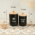 thumbnail image 4 of Cat Treat Container with Airtight Lid, Cat Food Oganizer Dry Food, Cat Food Storage Containers, Pet Treats Canister, Cat Treat Jar Set of 2-8.3x4.9 & 7.1x4.3, 4 of 10
