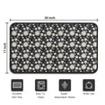 thumbnail image 5 of Black Daisy Flower White Blooms Pattern Door Rugs,Washable Non Slip Door Mats Indoor,Decorative Door Mats,Entry Mat Indoor for Entrance,Bedroom,Kitchen,Bathroom,30"x17", 5 of 6