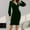 Green Dresses for Women, variant on SMihono Fashion Women's V Neck Velvet Wedding Guest Dress, Elegant Long Sleeve Bodycon Formal Cocktail Party Pencil Dresses Black 14