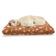 thumbnail image 1 of Orange Pet Bed, Birds with Heart Shapes Swirling Patterns on Burnt Orange Vintage Backdrop, Resistant Pad for Dogs and Cats Cushion with Removable Cover, 24" x 39", Orange Yellow White, by Ambesonne, 1 of 4
