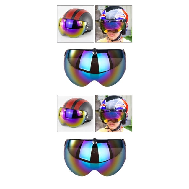 Scienceny Flip Up Down Visor Lens Replacement for Motorcycle Button 3 Type1 NO1