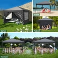thumbnail image 2 of Ktaxon 10'x10' Pop Up Gazebo Canopy Wedding Party Tent with 4 Sidewalls Gray, 2 of 8