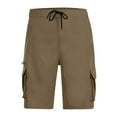 thumbnail image 4 of Inleife Cargo Shorts for Men Men's Summer Casual And Comfortable Drawstring Pocket Elastic Waist Shorts, 4 of 5