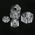 thumbnail image 4 of Uxcell 40Pcs Clear Hex Nuts Assortment, M3 Fine Thread Hex Machine Screw Nuts, 4 of 5