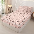 thumbnail image 2 of Homewish Black Bowknot Zipper Full Size Comforter Sets with Fitted Sheet and 2 Pillowcases For Girls,Cute Bows Kawaii Loves Print Zipper Bedding Set,Reversible,4-Piece, 2 of 7