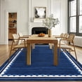 thumbnail image 3 of Washable Area Rug for Living Room, Solid Neutral Non Slip Large Rug with Rubber Backing, Low Pile Stain Resistant Modern Carpet for Bedroom Dining Room, 2×6 ft to 10×13 ft, Camel Gray Blue Black, 3 of 8