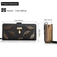 thumbnail image 4 of iMountek Women Wallet PU Leather Lady Long Purse Phone Clutch Case Credit Card Holder 11 Card Slots 1ID Window 5 Money Pouch Black, 4 of 7