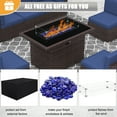 thumbnail image 5 of Sunny Hill 8 Piece 44" Propane Gas Fire Pit Table, Outdoor Sectional Conversation Set with Coffee Table, 5 of 7