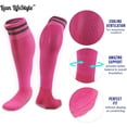 thumbnail image 3 of Lian LifeStyle Exceptional Boy's 1 Pair Knee High Sports Socks for Soccer, Softball, Baseball, and Many Other Sports XL003 Size MRose, 3 of 5