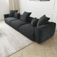thumbnail image 2 of The Magic Home 3-Seater Modular Convertible Corduroy Sectional Sofa, Black, 2 of 10