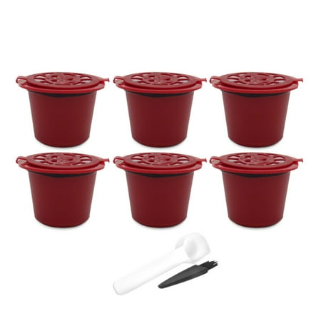 

ALSLIAO 6Pcs for Maker Machine Refillable Reusable Coffee Filter Capsule Pods