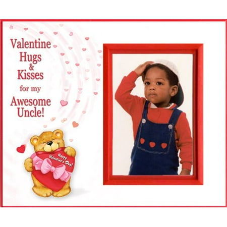Hugs & Kisses for My Awesome Uncle Valentine Picture Frame Gift
