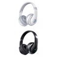thumbnail image 1 of 2x Auricures Bluetooth Auricures plegables inalámbricos / con cable Graves profundos para viajes Cse en línea PC en casa con micrófono Sunnimix Auriculares plegables, 1 of 8