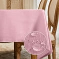 thumbnail image 1 of BALCONY & FALCON Rectangle Water Resistant Faux Linen Tablecloth for Easter Spring Gardening Outdoor Dining Light Pink 57 x 85, 1 of 6