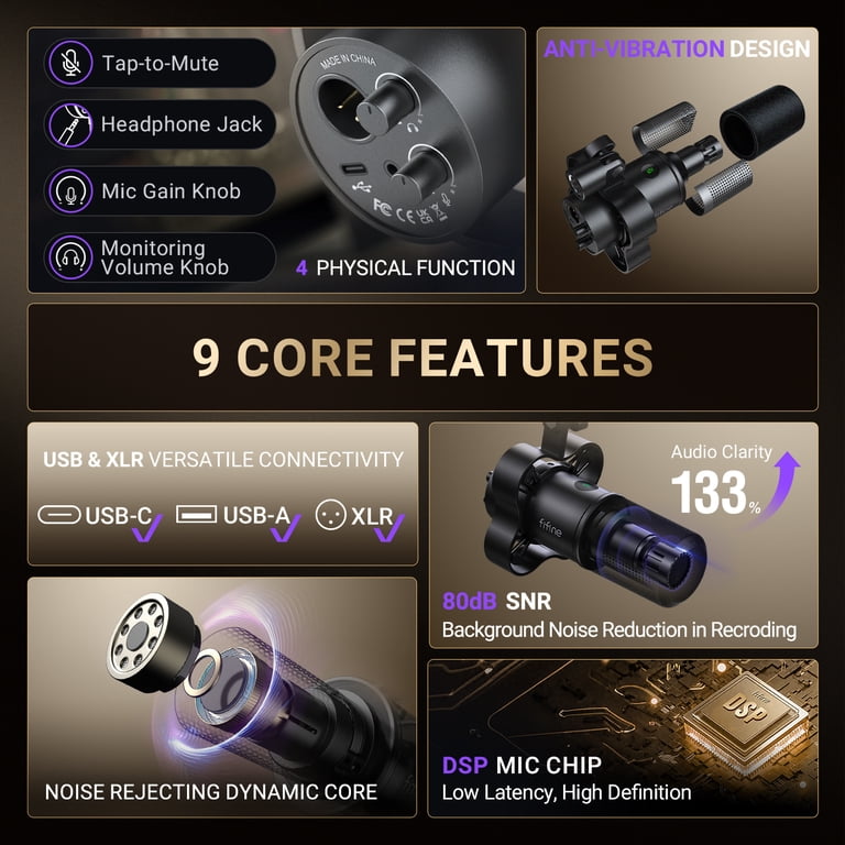 Fifine K688 USB XLR Studio Dynamic Microphone photo 3