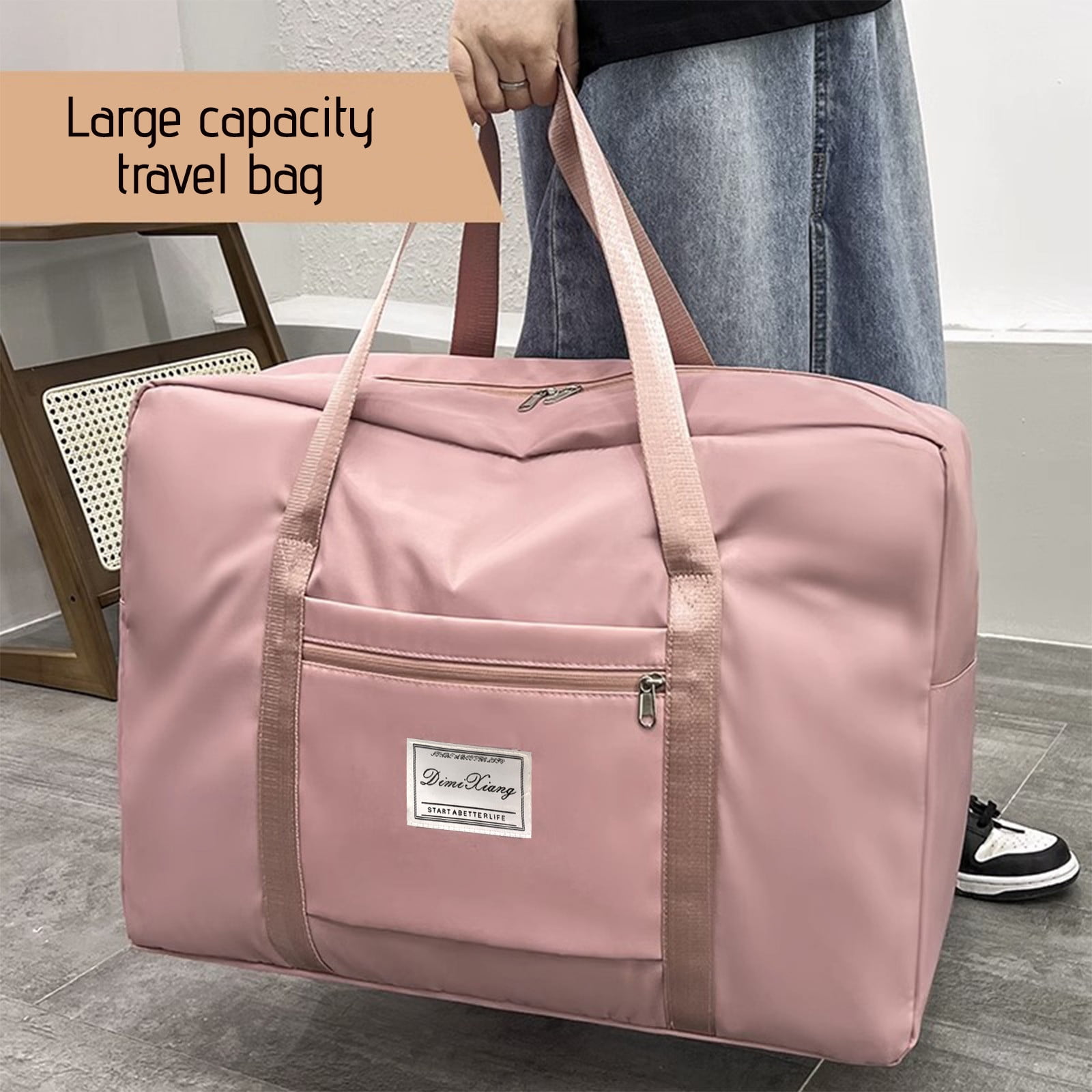 Cadorn Durable Nylon Large Travel Bag Spacious Lightweight with Inner Compartment for Work Beach Camping Hiking and Weekend Getaways