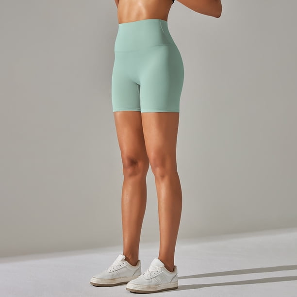 Pantalones cortos deportivos para mujer, a prueba de sentadillas, cintura alta, suaves, para Fitness, gimnasio, Push Ups, mallas ajustadas para Yoga, pantalones cortos para ciclismo atlético