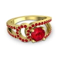 thumbnail image 3 of 2.50 T.C.W Round Cut Red Ruby Gemstone Beautiful Wedding Ring for Ladies Solid 18K Yellow Gold Size 9 by Diamond-Capitals, 3 of 8