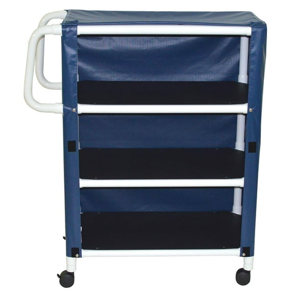 MJM International 332-3C Mid-Size 3 Shelf Linen Cart
