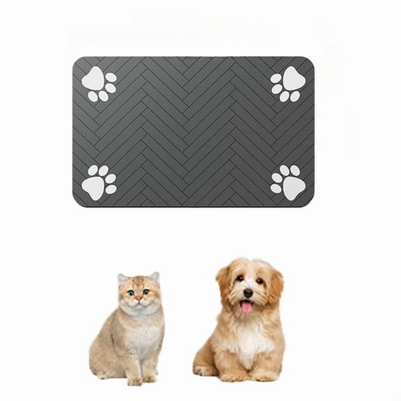 Non-Slip Waterproof Dog Food Mat 16x24 - Messy Pet Bowl Tray for Dogs/Cats | Easy Clean LAPS Feeding Mat | Keep Floors Dry, Food Containment