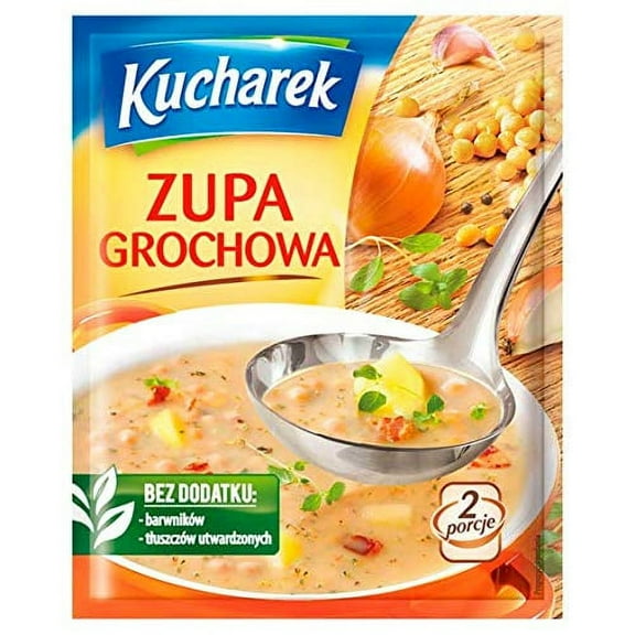 Kucharek Zupa Grochowa Garbanzo Bean SOUP pack of 3 (3 x 45g) Made in Poland