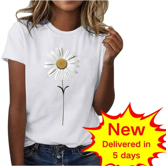 Fashion Saving LiMoi Womens Clothing Under 10 Dollars Short Sleeve Tops T Shirts Loose Fit T Shirts Graphic Tee Shirts New & Trending