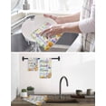 thumbnail image 5 of Spring Wildflowers Kitchen Dish Towels for Drying Dishes Set of 2, Watercolor Floral Leaf Colorful Plaid Waffle Weave Microfiber Hand Tea Bathroom Towels Quick Dry & Absorbent Towel 12x12, 5 of 7