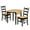 Black, variant on Ladderback 3-Piece Double Drop Leaf Dining Set, Multiple Colors