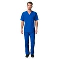 thumbnail image 1 of Maevn EON Men's Mesh 3-Pocket V-Neck Top & Men's Half Elastic Cargo Pant Scrub Set, 1 of 5