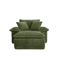 thumbnail image 5 of Miniyam 63" x 47" Oversized Chaise Lounge Chair Indoor with Thick-Cushioned Ottoman, Cloud-Like Comfort, No Assembly Required, Green, 5 of 7