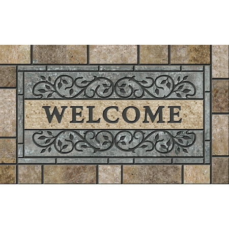 Better Homes & Gardens Masterpiece Gray Stone Welcome Mat, 1 Each
