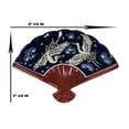 thumbnail image 6 of Ebros Set Of 4 White Storks Night Sky Oriental Fan Shaped Appetizer Sushi Plates, 6 of 6