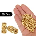 thumbnail image 3 of 50 Packs Inserts Filetés M2.5 Ensemble de Chaleur en Laiton Insert M2.5x8mm, OD 4.5mm Écrous Moletés, 3 of 6
