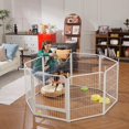 thumbnail image 6 of 45 Inch Indoor Dog Playpen with Wide Door, 2 Panel Non Slip Pet Fence for Large Breed Dogs, Safe Play Area withProof Coating, White, 6 of 6