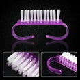 thumbnail image 4 of Handle Grip Nail Brush, Fingernail Scrub Cleaning Brushes for Toes and Nails Cleaner, Pedicure Brushes for Men and Women 4 Pack - Purple, 4 of 5