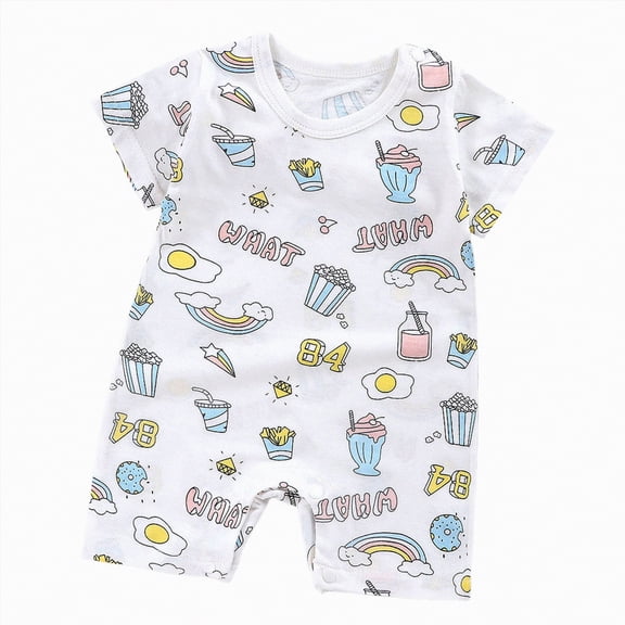 kpoplk Summer Baby Boys Jumpsuit Baby Girl Bodysuits, Baby Boys Short Sleeves Rompers, Clothing Newborn Baby Cotton Short Sleeve Thin Crawling Suit Baby Onesie Clothes Size 6-12 Months,Sky Blue