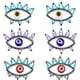thumbnail image 1 of 6 piezas de dijes de cuentas de vidrio de 3 colores hechos a mano, colgantes de ojo de caballo, cuentas de lampwork de pavo de la suerte para aretes, pulseras, collares y joyas., 1 of 7