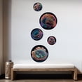 thumbnail image 3 of Designart "Colorful Hyperbolic Deep Sea Coral I" Coastal Metal Wall Art Set of 5 Piece, 3 of 5