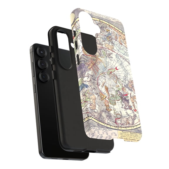 For Samsung Galaxy S22, Dual-Layer, Old Celestial 1 Print, USA
