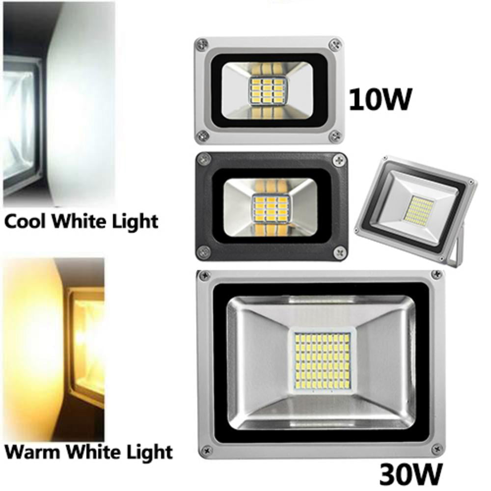 10/20/30W LED Flood Light Outdoor Garden Lights Warm/Cool White Waterproof 12V 