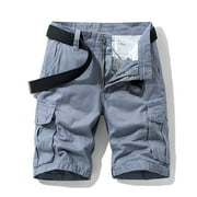 Jophufed Fashion Men's Pants Pocket Zipper Buttons Solid Leisure Time Tooling Shorts Cargo Pants