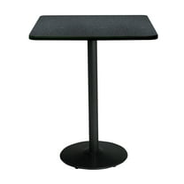 KFI Studios Mode 3.5' Square Bistro Table, Graphite Nebula, Black Base