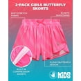 thumbnail image 2 of Body Glove Girls Shorts Lightweight Butterfly Shorts for Girls Soft Stretch Flowy Skort 2 Pack, 2 of 6
