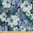 thumbnail image 2 of Ambesonne Watercolor Floral Fabric by the Yard Upholstery, Spring Wildflower, 1 Yard, Violet Grey Teal Indigo, 2 of 5