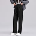 thumbnail image 7 of breaise Maternity High Waist Dress Pants Women Casual Straight Leg Business Work Pants Trendy Over The Belly Pregnancy Trousers L Black, 7 of 7
