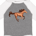thumbnail image 4 of Inktastic Galloping Brown Horse-stylized illustration Boys or Girls Long Sleeve Baby Bodysuit, 4 of 5