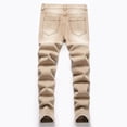 thumbnail image 2 of YMNXA Big Kids Boys Denim Pants High Waist Straight Fit Distressed Ripped Comfortable Fashion Stretch Trousers Jeans With Pockets For Casual Daily Wear,Coffee,9-10 Years, 2 of 9