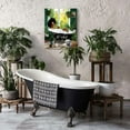 thumbnail image 3 of Bathroom Decor African American Wall Art Black Girl In Bathtub Canvas Wall Art Picture Modern Green Botanical Wall Decor Black Woman Framed Artwork For Bathroom Bedroom 12"X16", 3 of 6
