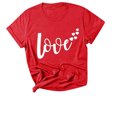 thumbnail image 2 of Débardeurs Grande Taille pour Femmes, T-shirts à Manches Courtes Col Rond Imprimé Léopard, Blouse Col en V pour Femmes en Liquidation, 2 of 3