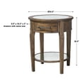 thumbnail image 5 of Uttermost Raelynn 1-Drawer Wood Mirrored Top End Table in Weathered Pecan, 5 of 6